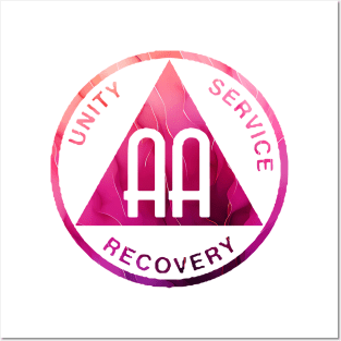 Alcoholics Anonymous Recovery Sober - Sober Since - AA Tribute - aa Alcohol - Recovery Tribute - sober aa sobriety addiction recovery narcotics anonymous addiction drugs mental health Posters and Art